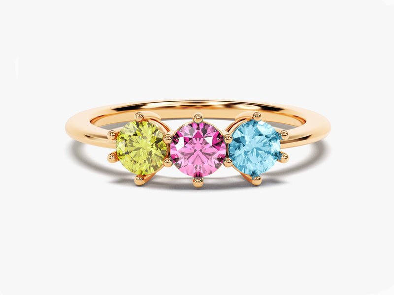 Round Family Birthstone Ring