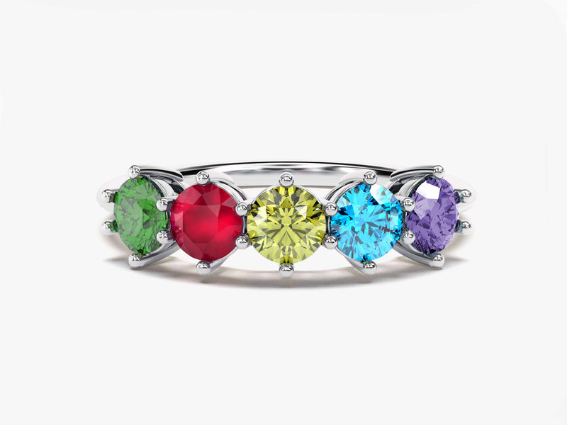 Round Family Birthstone Ring