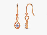 Infinite Loop Alexandrite Birthstone Earrings