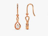 Infinite Loop Diamond Birthstone Earrings