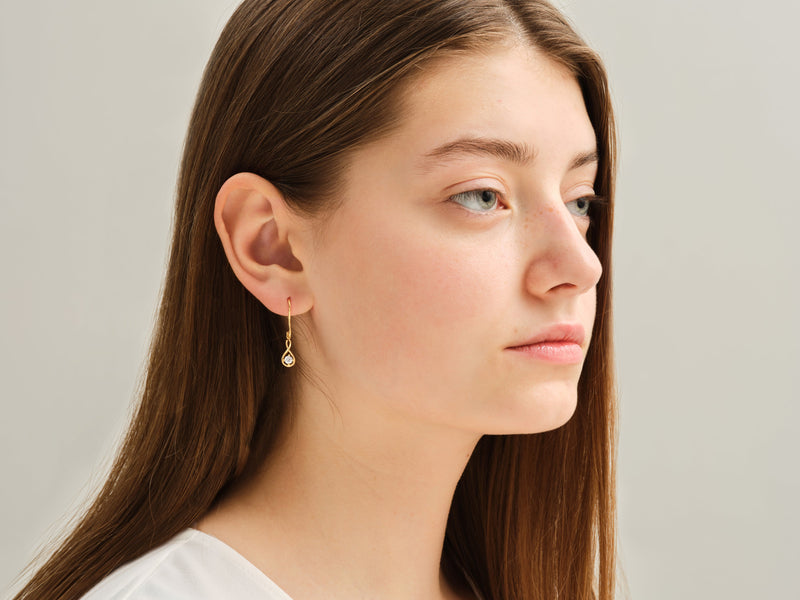 Infinite Loop Garnet Birthstone Earrings