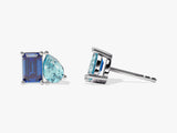 Toi et Moi Birthstone Stud Earrings