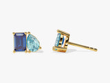 Toi et Moi Birthstone Stud Earrings