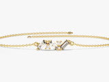 Baguette Cut Diamond Birthstone Bracelet