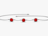 Station Ruby Birthstone Bracelet