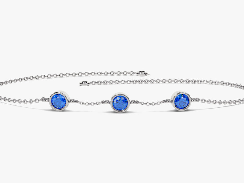 Station Sapphire Birthstone Bracelet