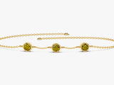 Station Peridot Birthstone Bracelet