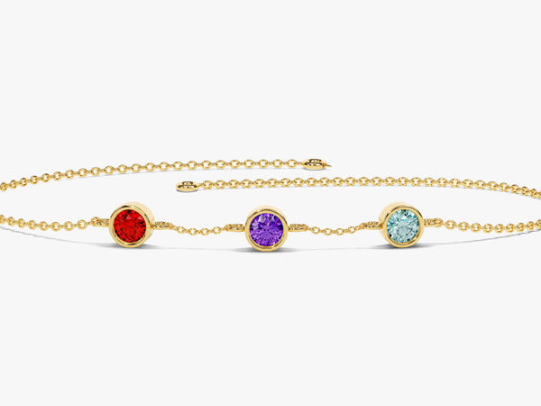 Station Birthstone Bracelet