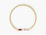 Bar Baguette Birthstone Bracelet