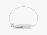 Bar Name Alexandrite Birthstone Bracelet