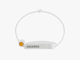 Bar Name Citrine Birthstone Bracelet