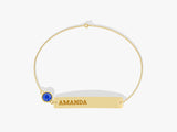 Bar Name Sapphire Birthstone Bracelet