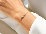 Baguette Cut Diamond Birthstone Bracelet