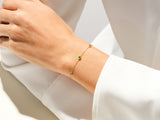 Station Emerald Birthstone Bracelet