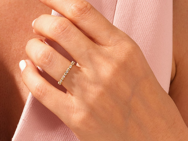 Tiny Heart Ruby Birthstone Ring