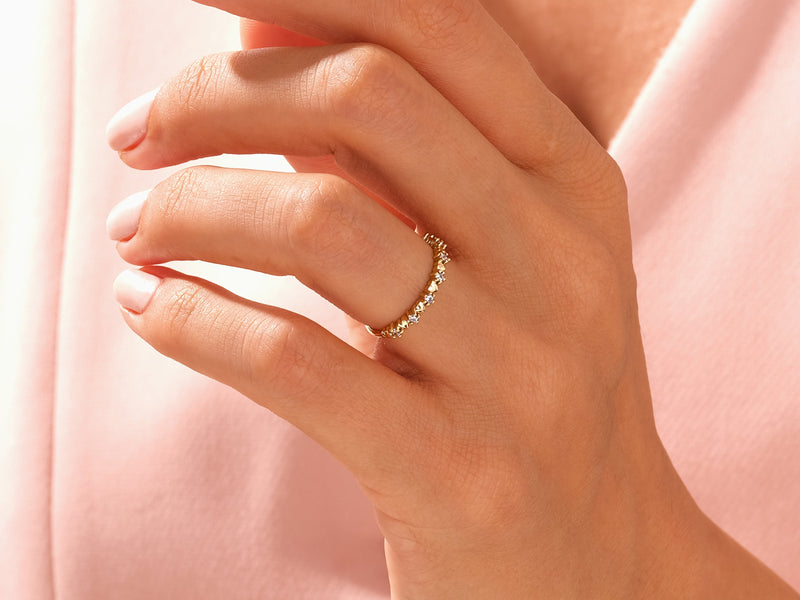 Tiny Heart Ruby Birthstone Ring