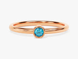 Solo Blue Topaz Birthstone Ring