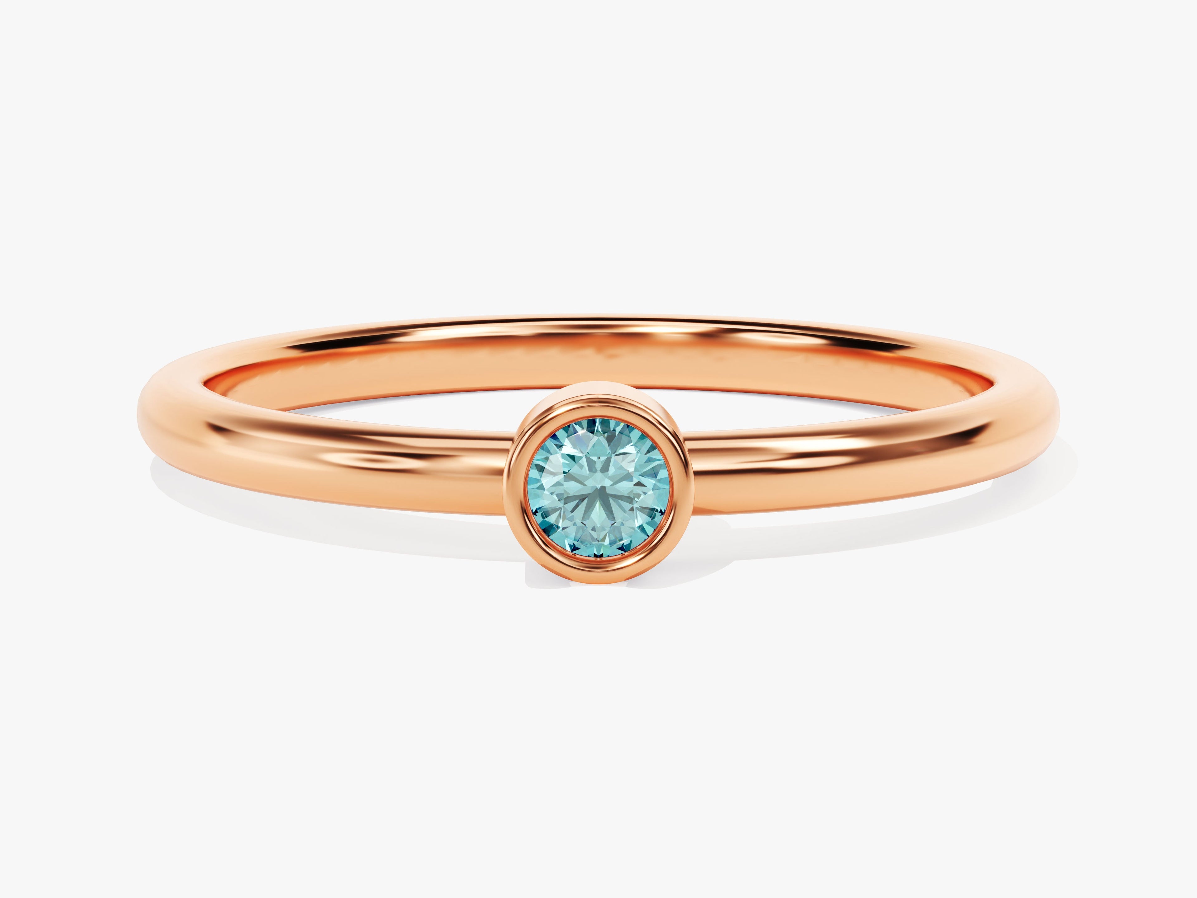 Solo Aquamarine Birthstone Ring