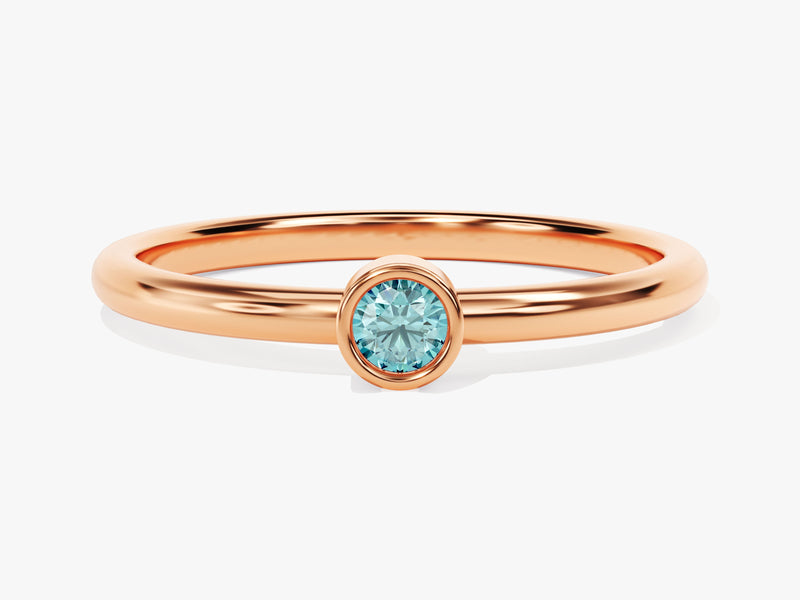 Solo Aquamarine Birthstone Ring