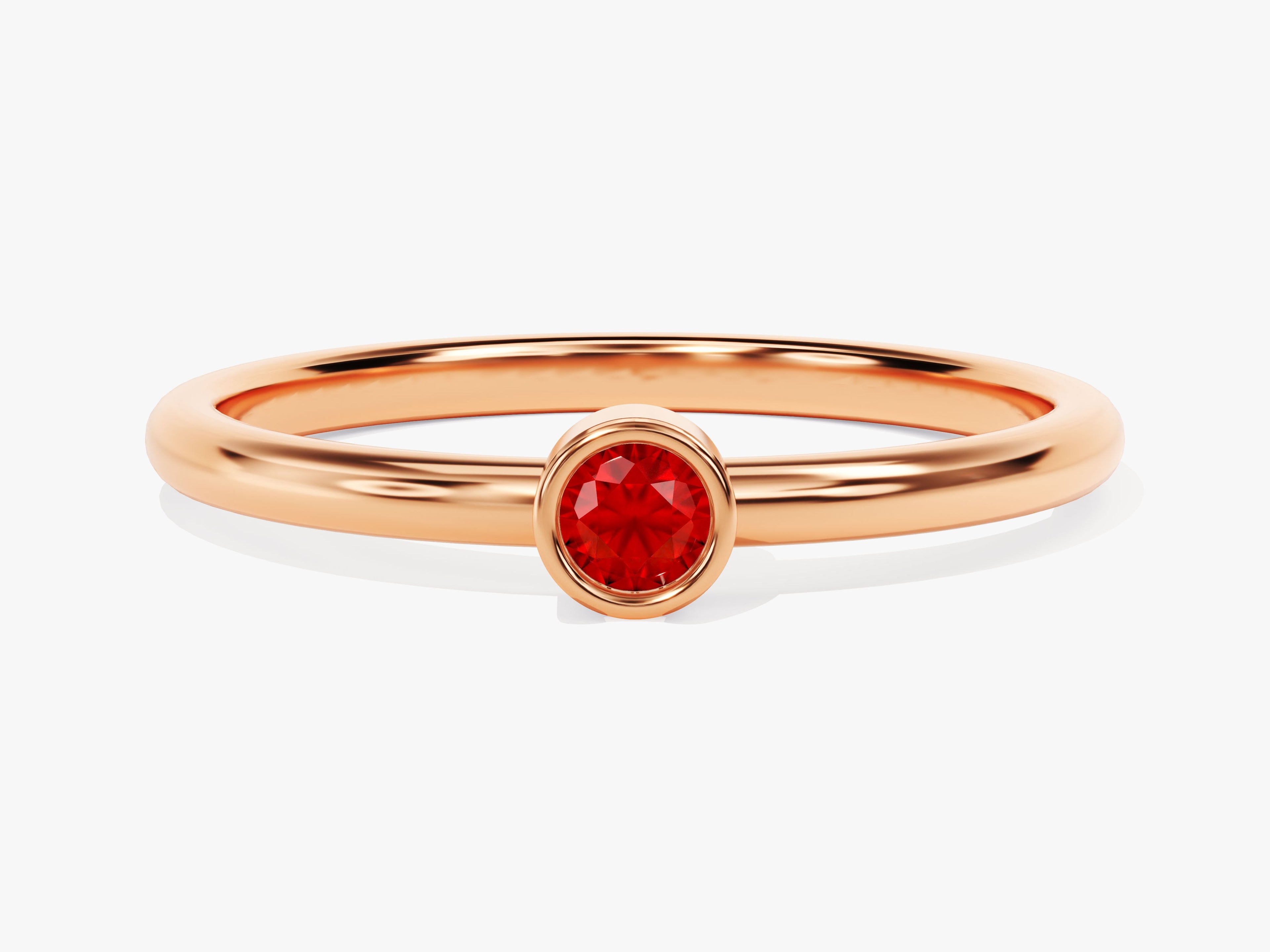 Solo Ruby Birthstone Ring