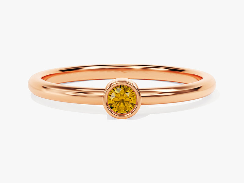 Solo Citrine Birthstone Ring