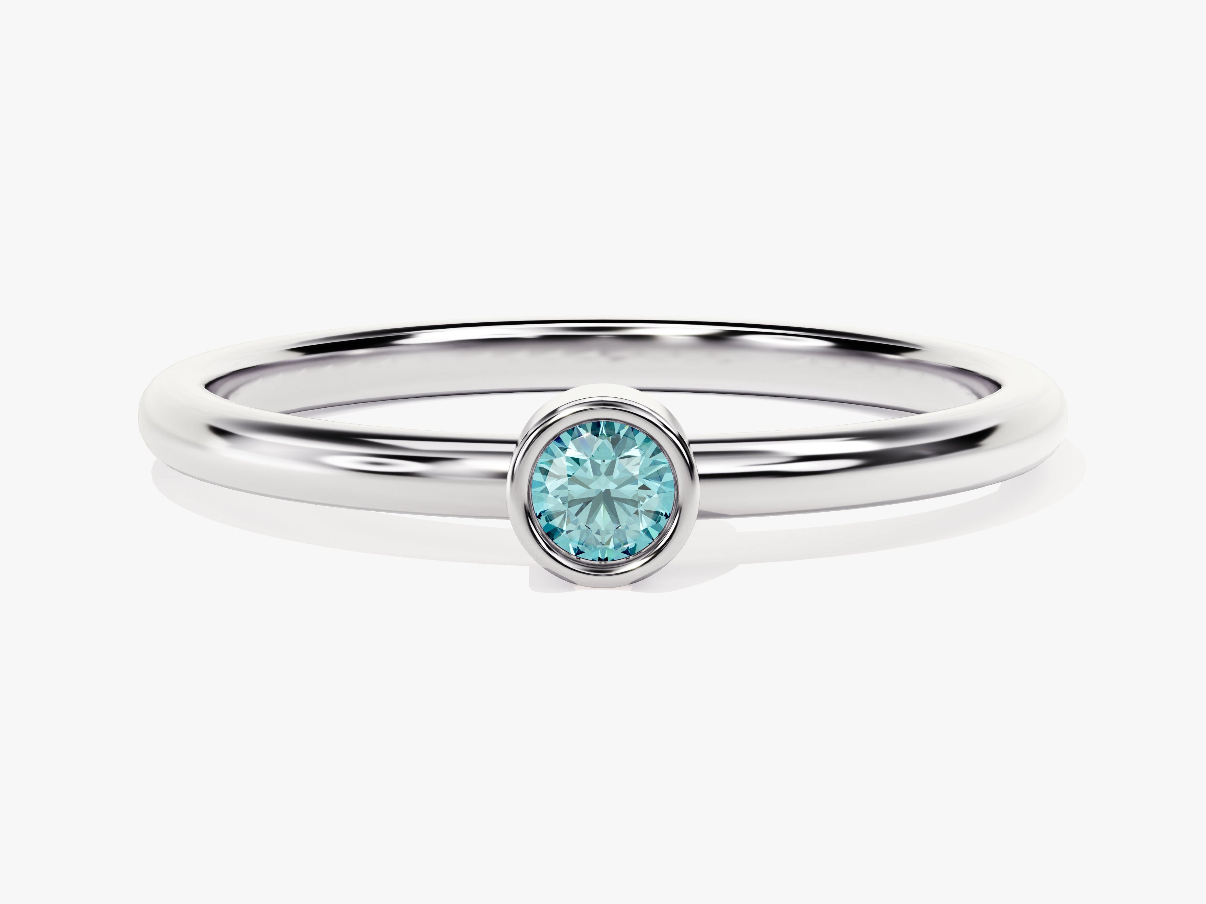 Solo Aquamarine Birthstone Ring