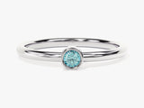 Solo Aquamarine Birthstone Ring