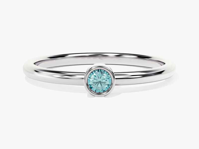 Solo Aquamarine Birthstone Ring