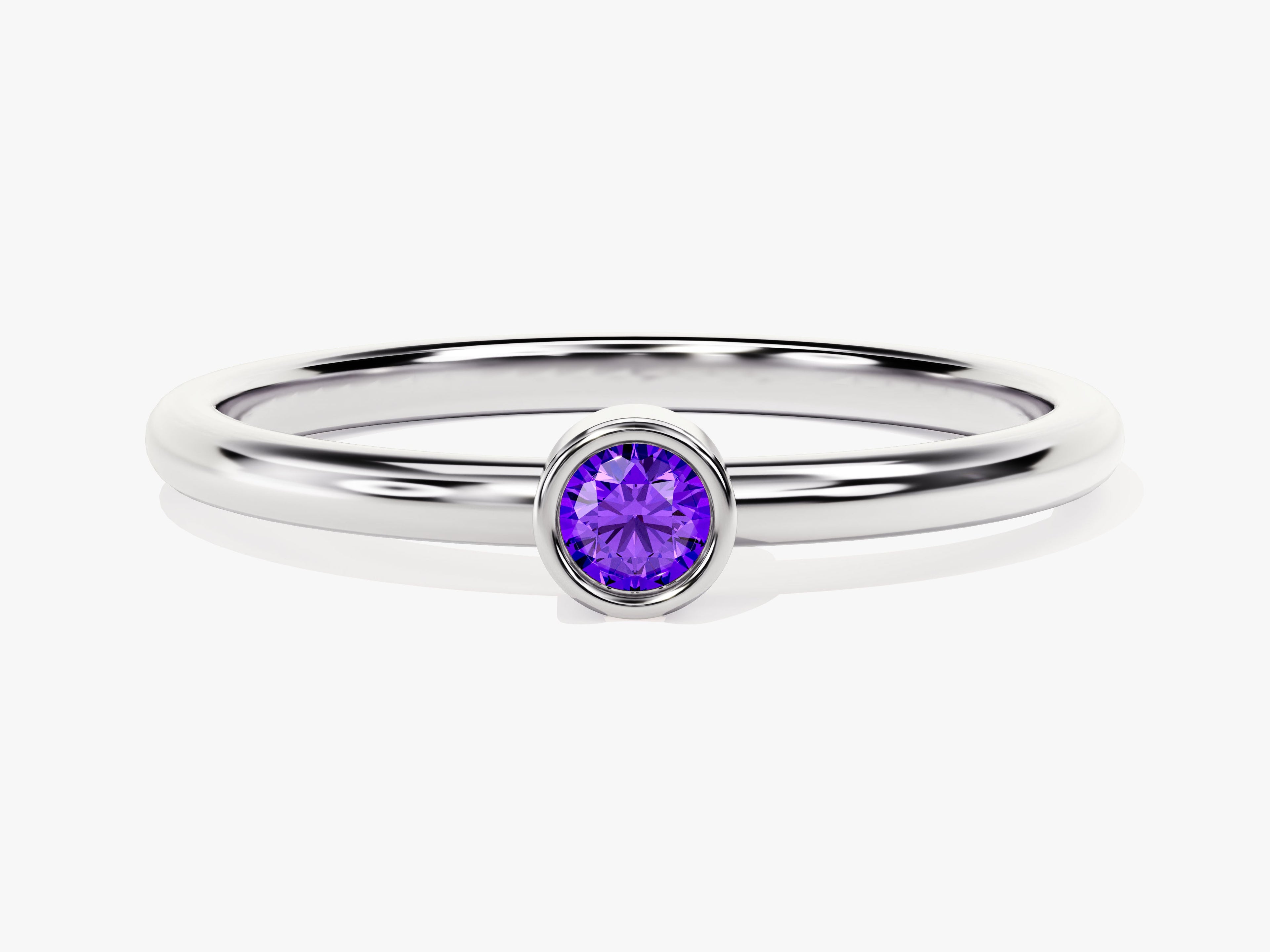 Solo Amethyst Birthstone Ring