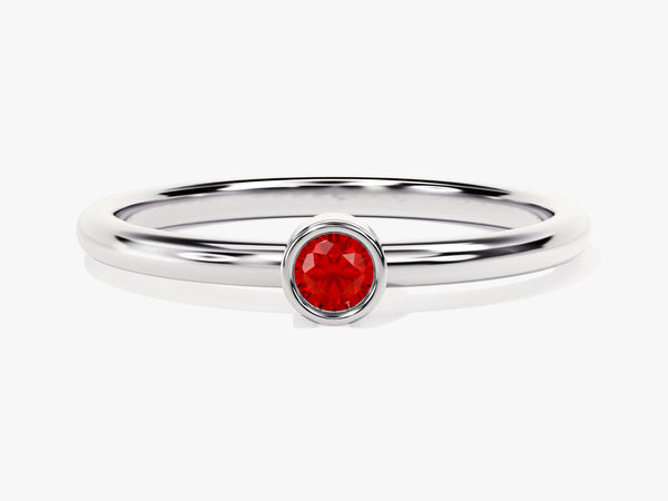 Solo Ruby Birthstone Ring