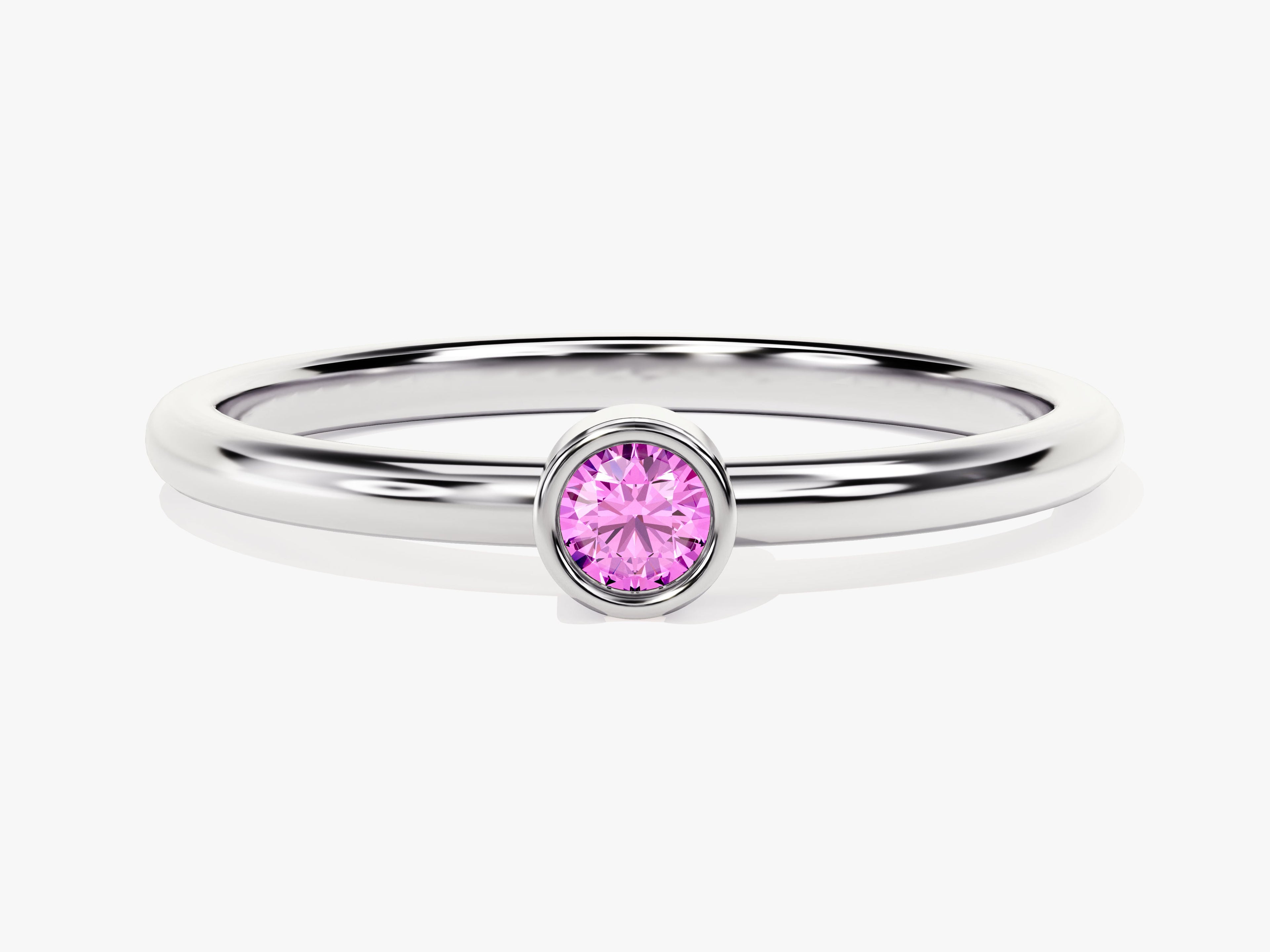 Solo Pink Tourmaline Birthstone Ring