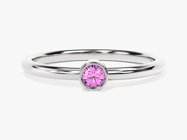 Solo Pink Tourmaline Birthstone Ring