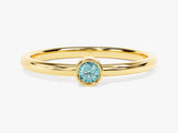 Solo Aquamarine Birthstone Ring