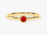 Solo Ruby Birthstone Ring