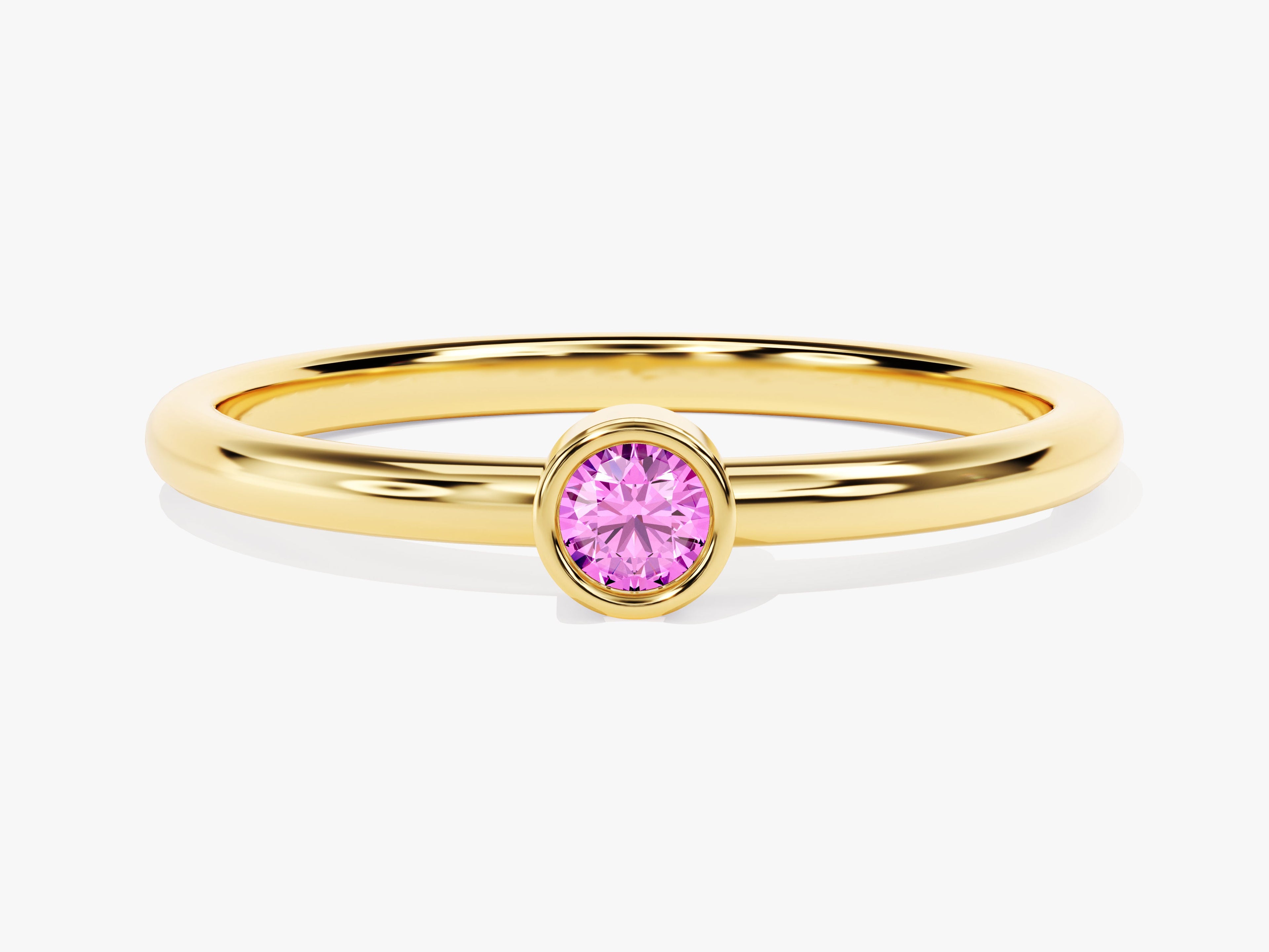 Solo Pink Tourmaline Birthstone Ring