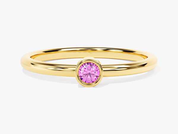 Solo Pink Tourmaline Birthstone Ring