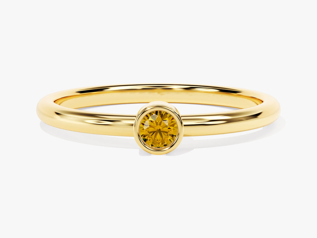 Solo Citrine Birthstone Ring
