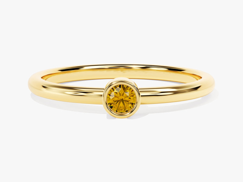 Solo Citrine Birthstone Ring