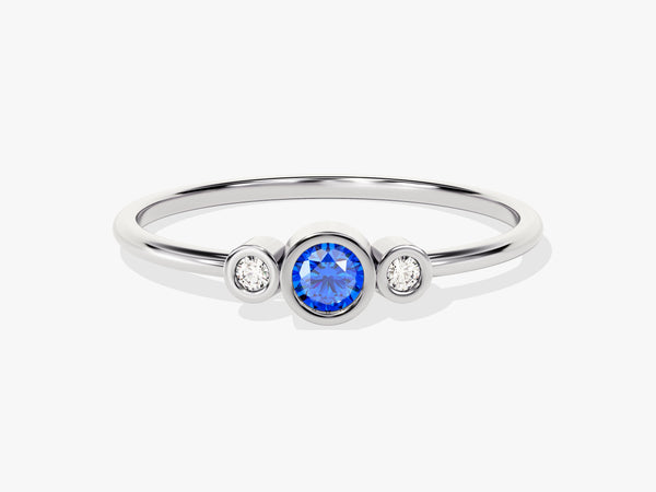 Trio Sapphire Birthstone Ring