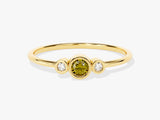 Trio Peridot Birthstone Ring