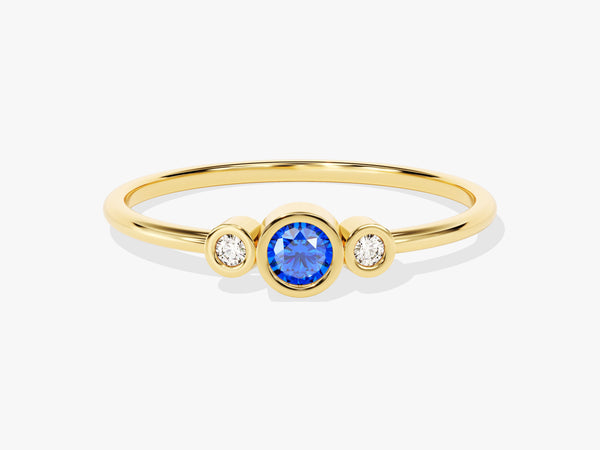 Trio Sapphire Birthstone Ring