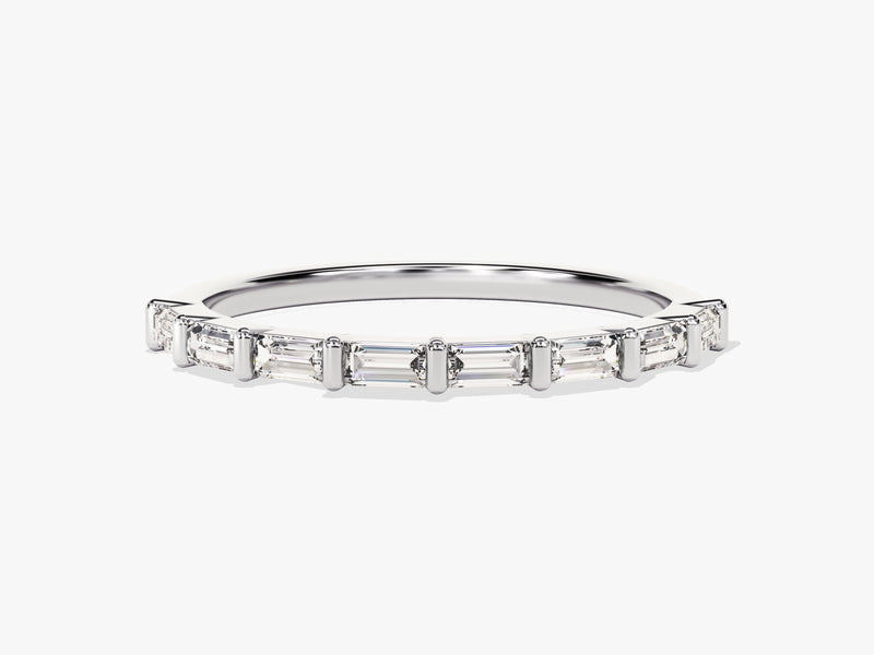 Baguette Bar Diamond Birthstone Ring