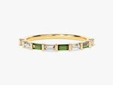 Baguette Bar Emerald Birthstone Ring