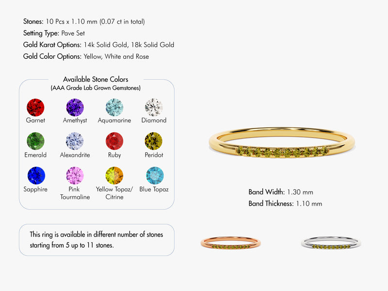 Tiny Family Birthstone Ring