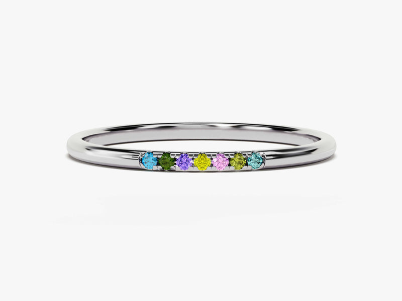 Tiny Family Birthstone Ring