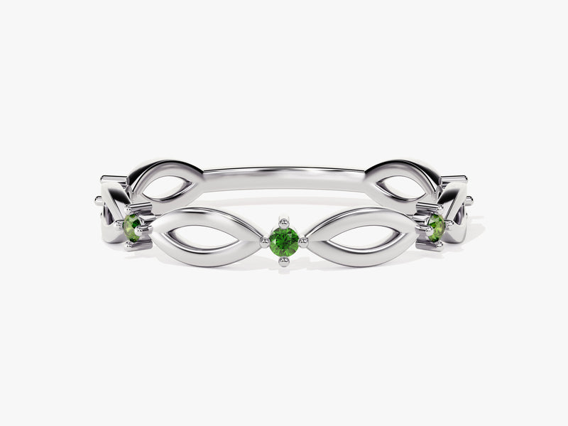 Loop Emerald Birthstone Ring