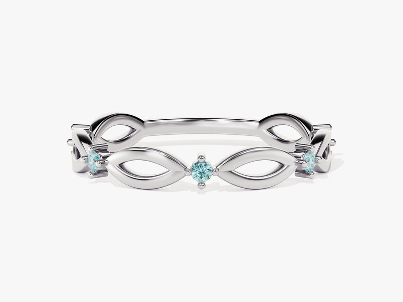 Loop Aquamarine Birthstone Ring