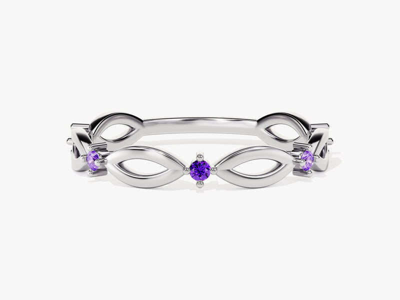 Loop Amethyst Birthstone Ring