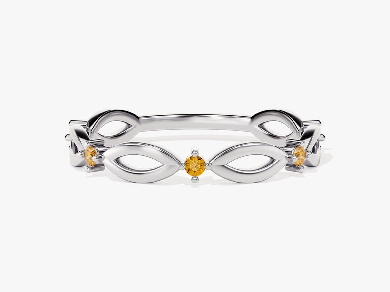 Loop Citrine Birthstone Ring