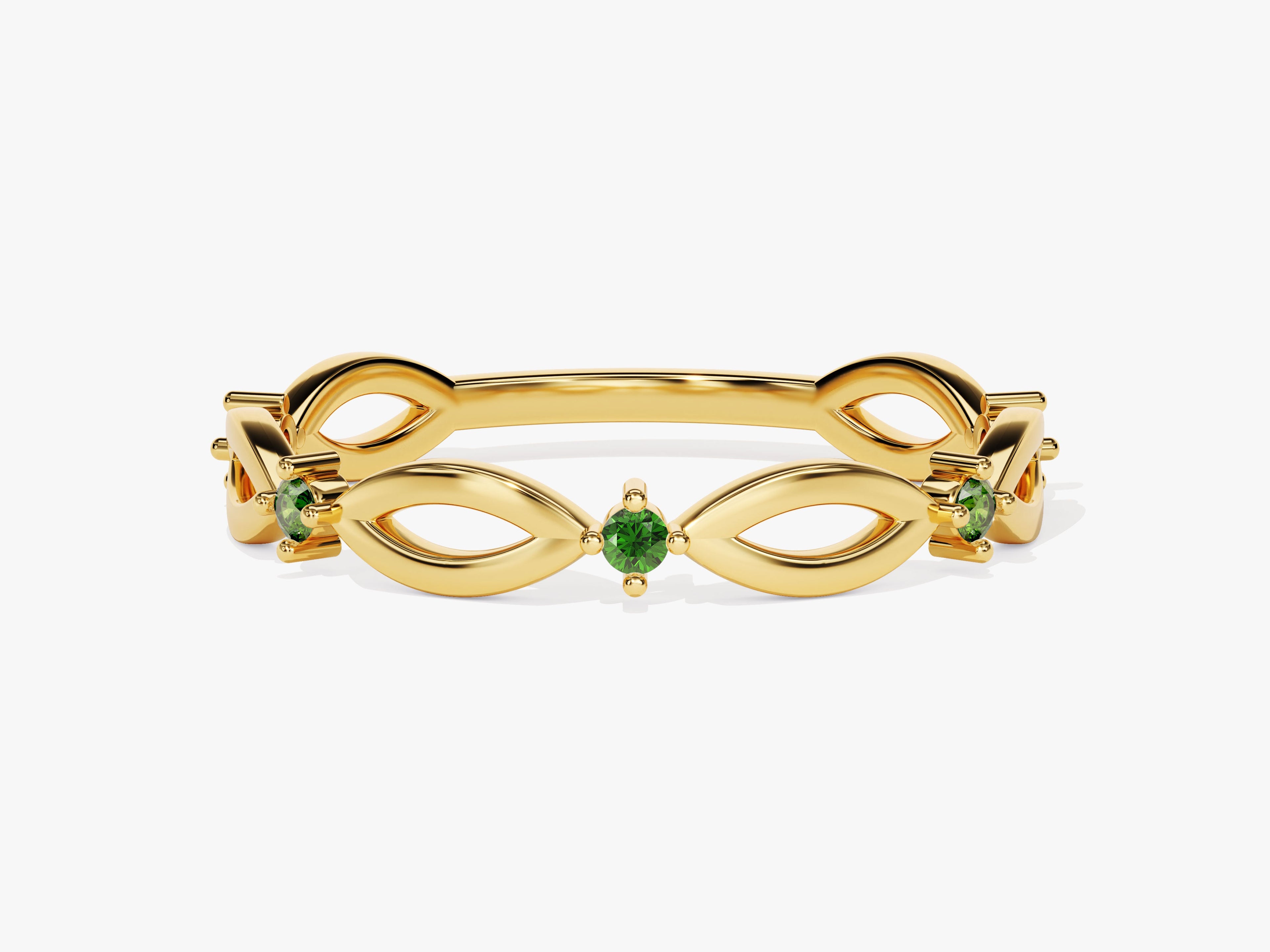 Loop Emerald Birthstone Ring